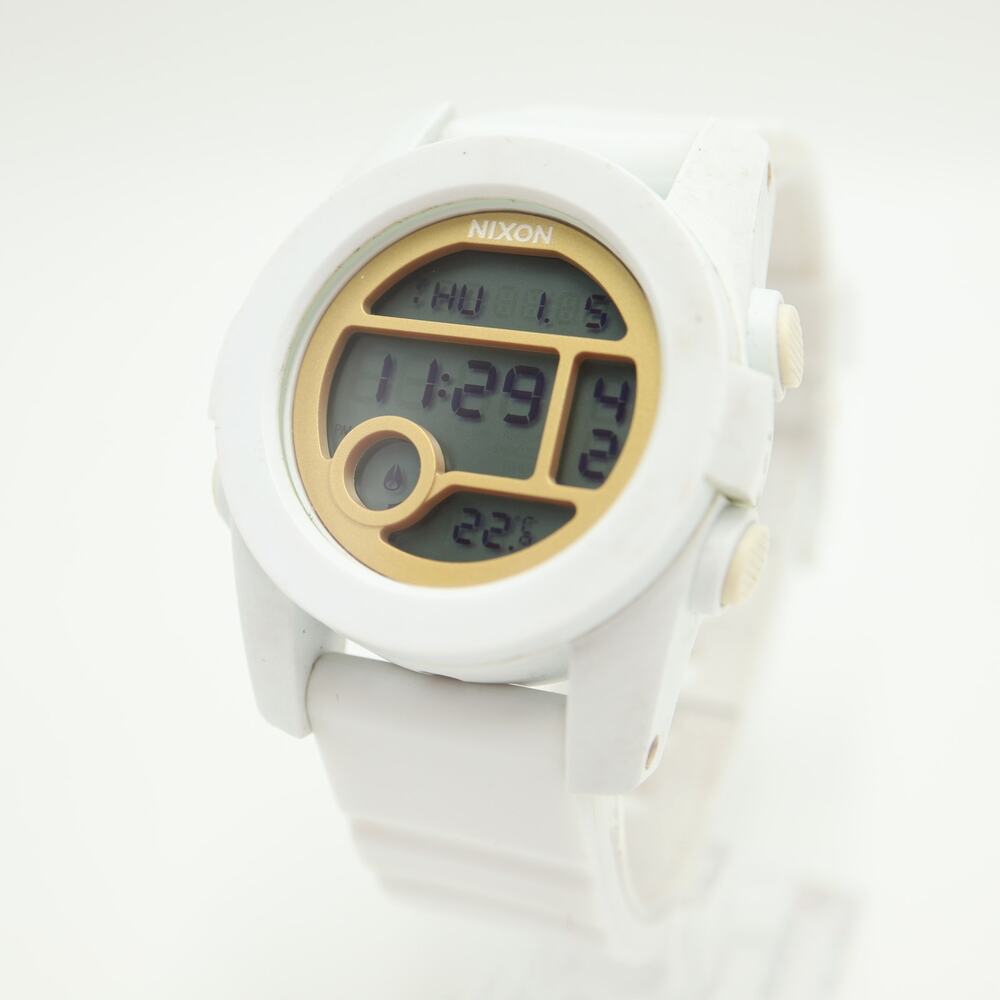 Nixon That's What She Said Unit 40 White Mens Digital 44mm Watch w New Battery